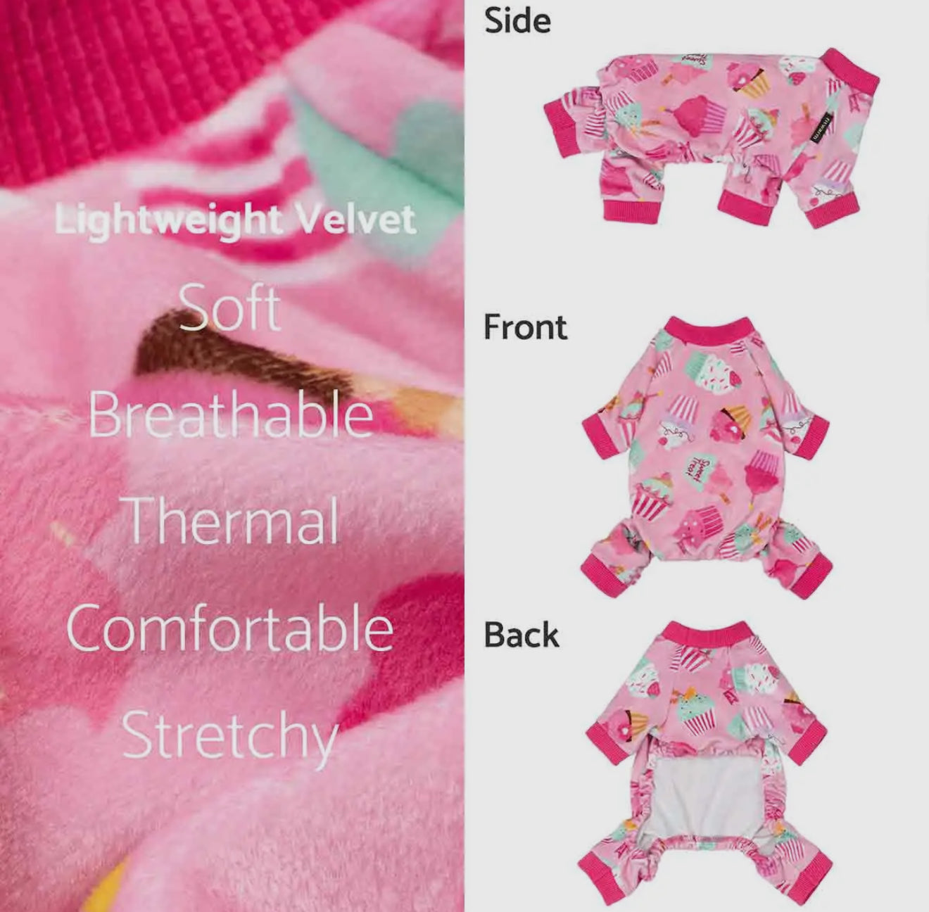 Sweet Cupcake Dog Pyjamas