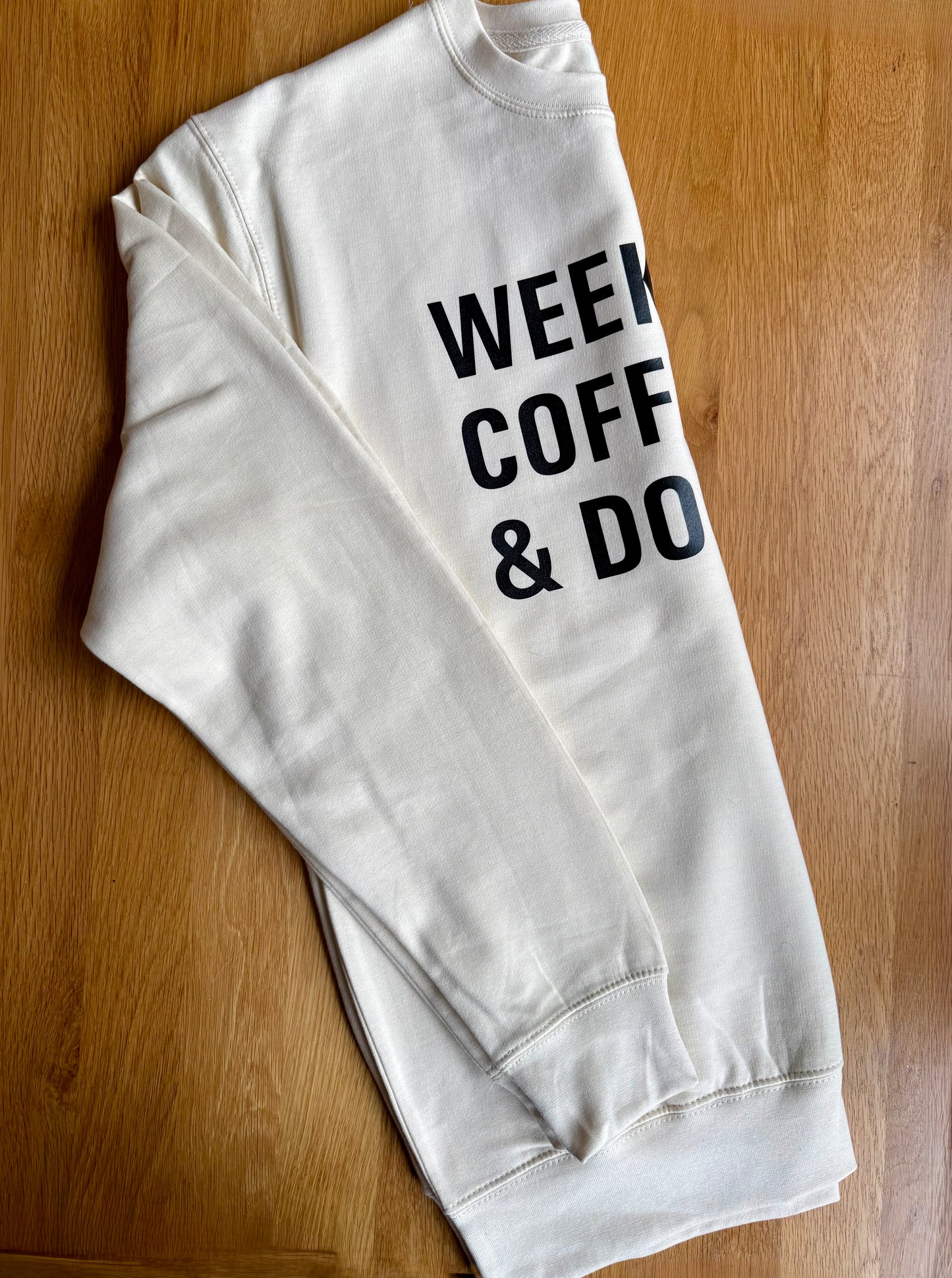 Slogan Jumper - Weekends. Coffee & Dogs.