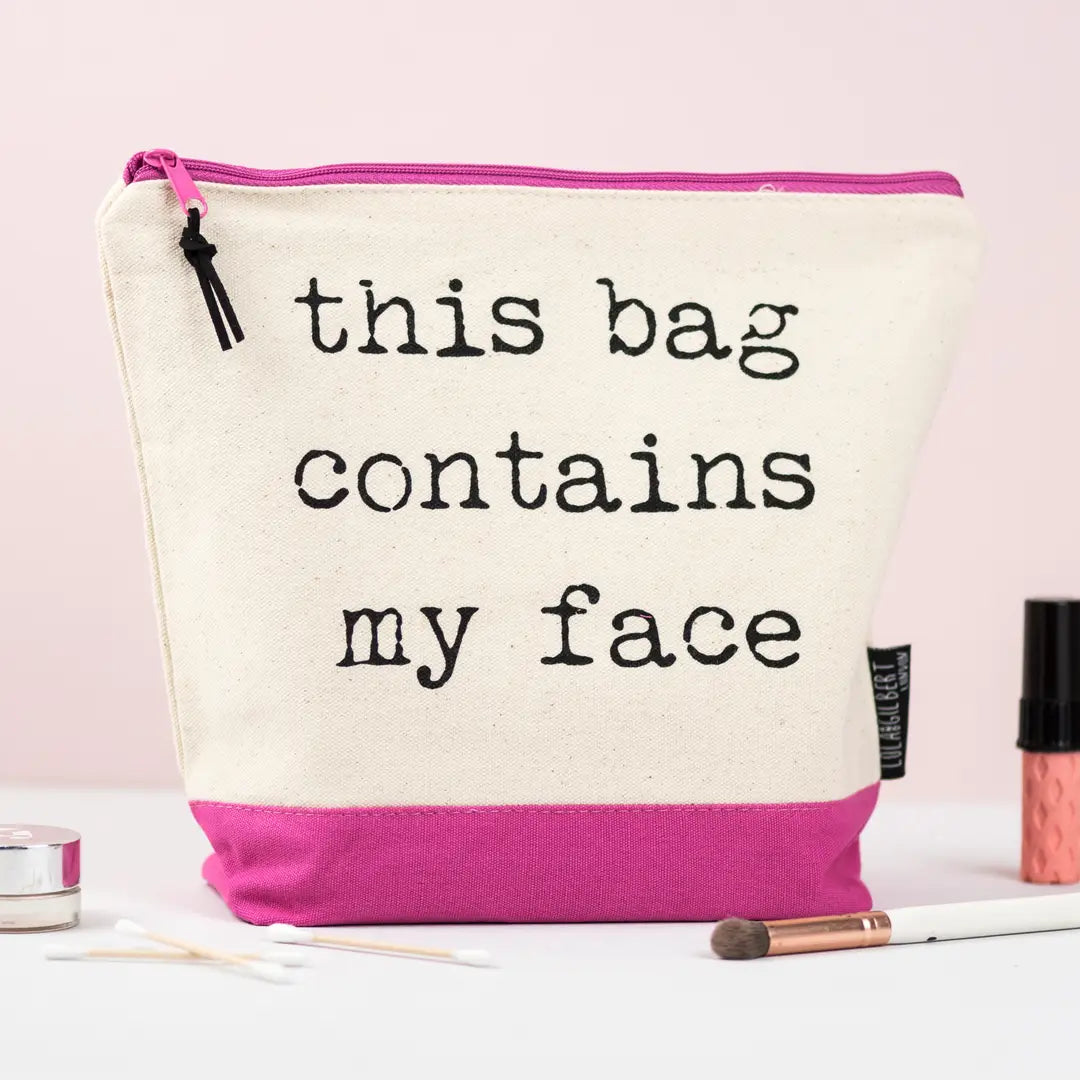 'this Bag Contains My Face' Washbag