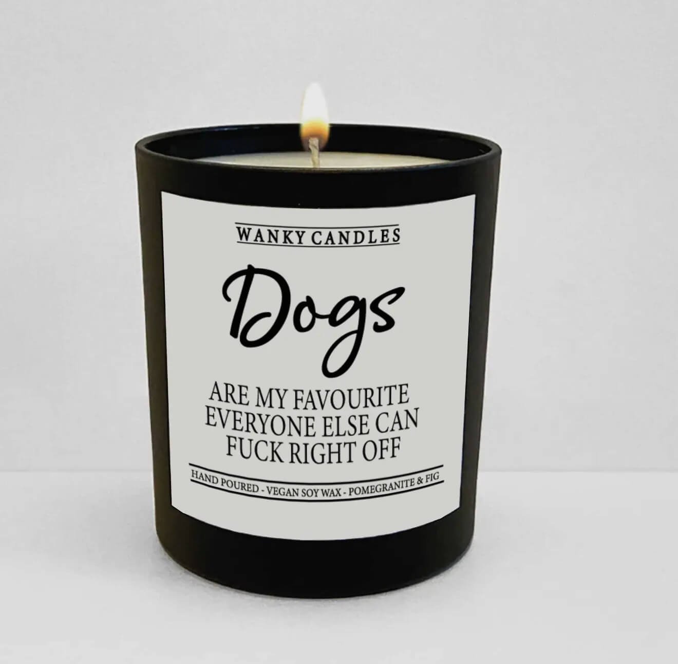 Wanky Candle Black Jar Candle (Dogs Are My Favourite)