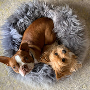 Grey Sheepskin Pet Bed: 40cm