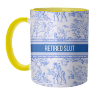 Mugs 'Retired Slut' by Lilly Rose: Mug Colour Inner & Handle 11oz - Black