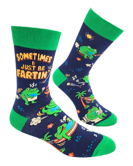 Sometimes I Just Be Fartin' Men's Novelty Crew Socks