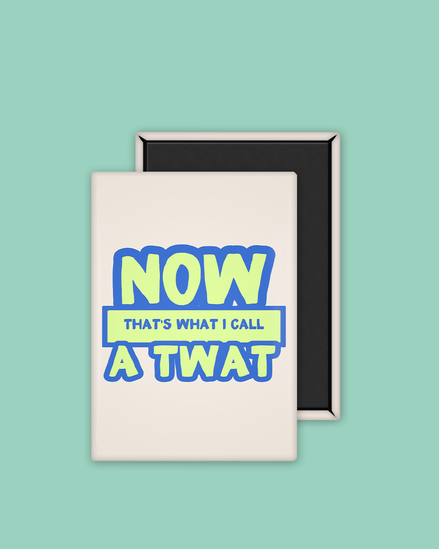 Now That's What I Call a Twat | Ceramic Magnet: True Blue