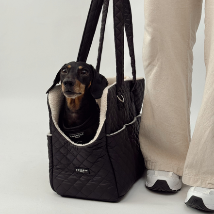 Dog Carrier - Quilted Black