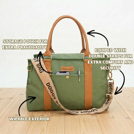 Stylish Dog Bag - Green: Default Title