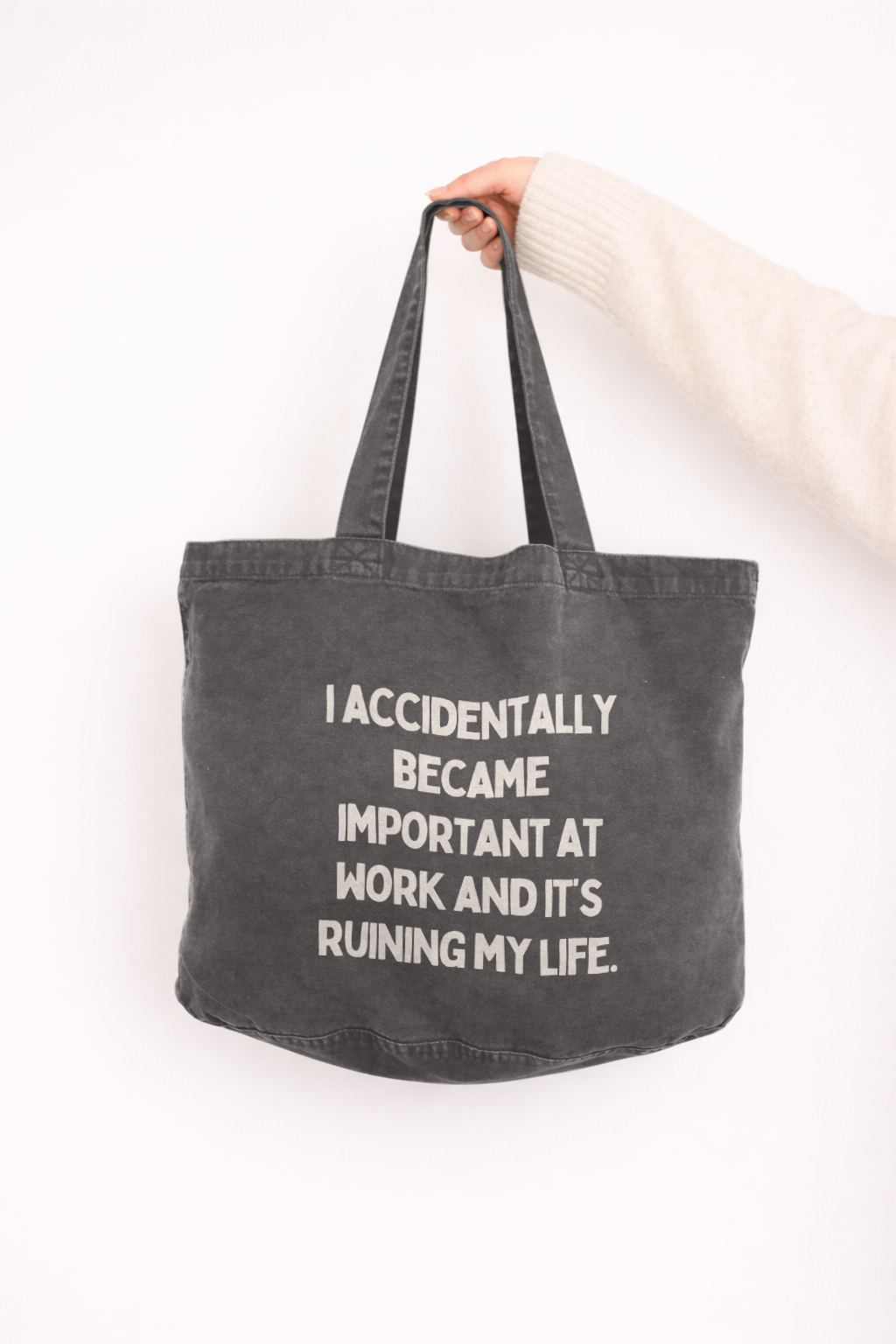 I Accidentally Became Important At Work And It's Ruining My Life | Tote Bag: Dusky Pink