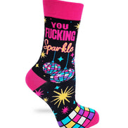 You Fucking Sparkle - Positive Message Women's Crew Socks