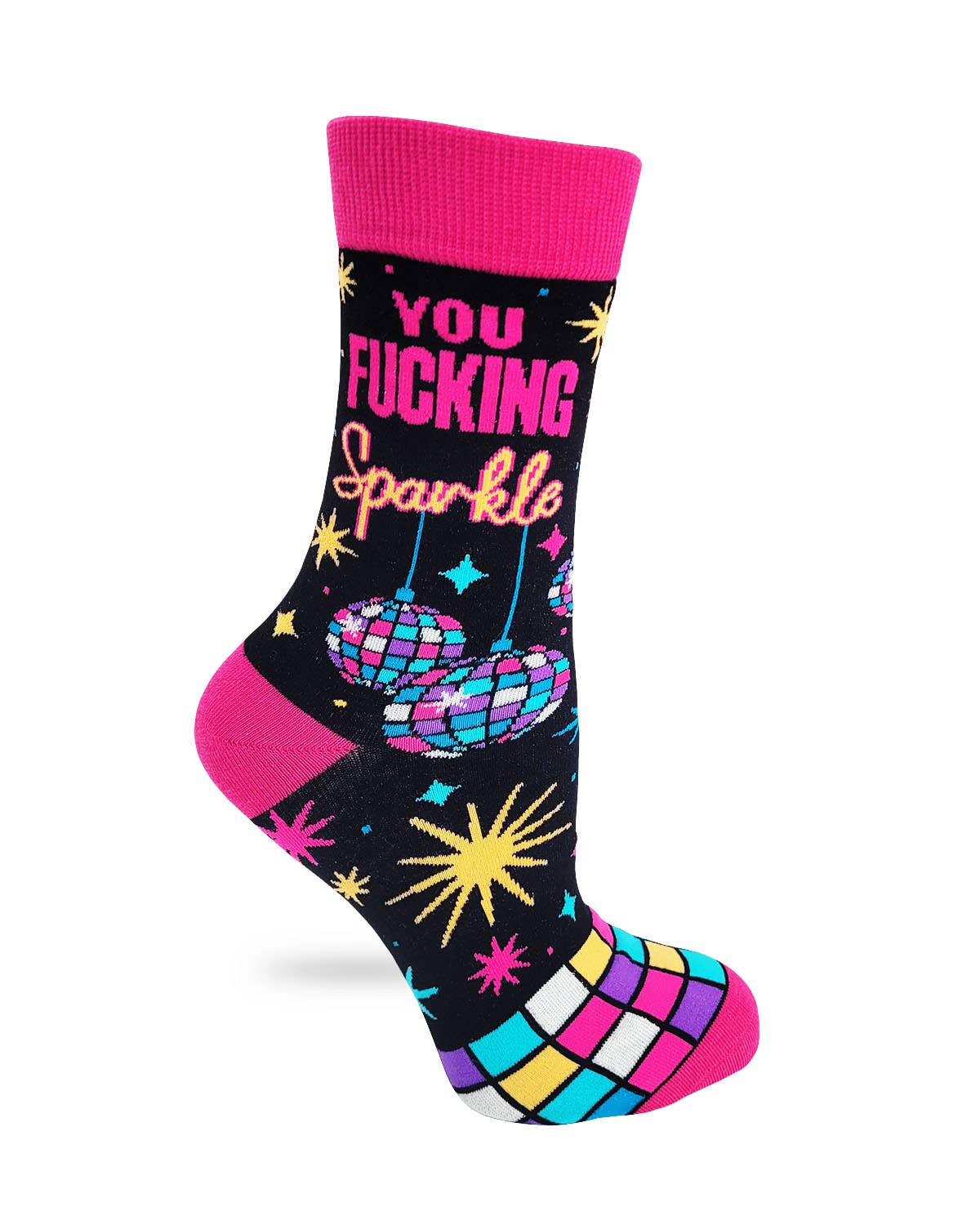 You Fucking Sparkle - Positive Message Women's Crew Socks