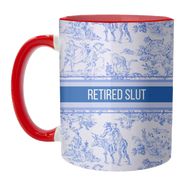 Mugs 'Retired Slut' by Lilly Rose: Mug Colour Inner & Handle 11oz - Black