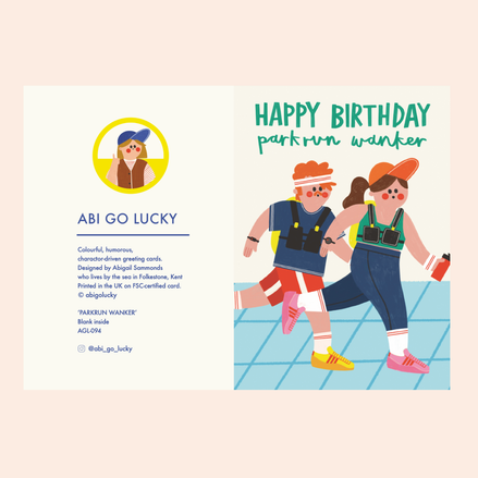 PARKRUN WANKER - FUNNY BIRTHDAY CARD
