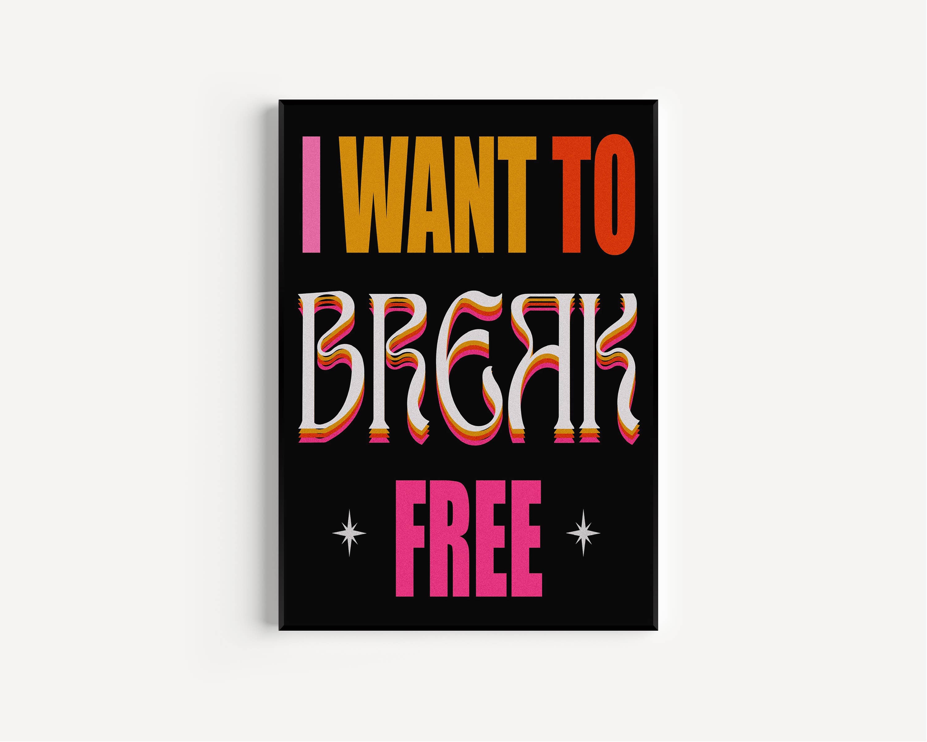 I Want To Break Free Music Print: A3