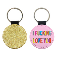 Keyrings 'I Fucking Love You In Hand Dra: Silver