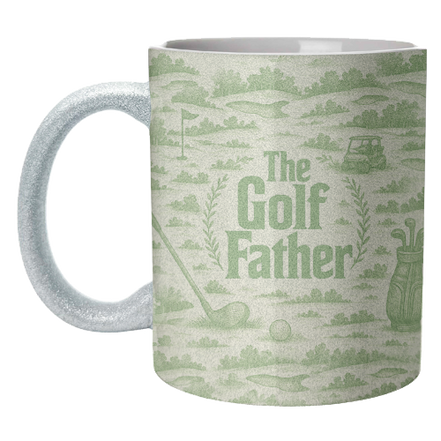 Mugs 'The Golf Father' by Lilly Rose: Mug Colour Inner & Handle 11oz - Green