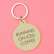 Running On Iced Coffee Keytag