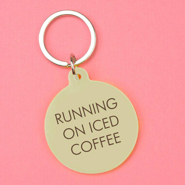 Running On Iced Coffee Keytag