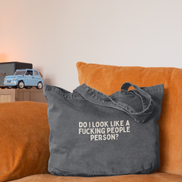 Do I Look Like A Fucking People Person | Tote Bag: Vintage Black