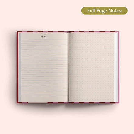 2027 Diary | A5 Hardcover Week to View | Pink & Red Stripe