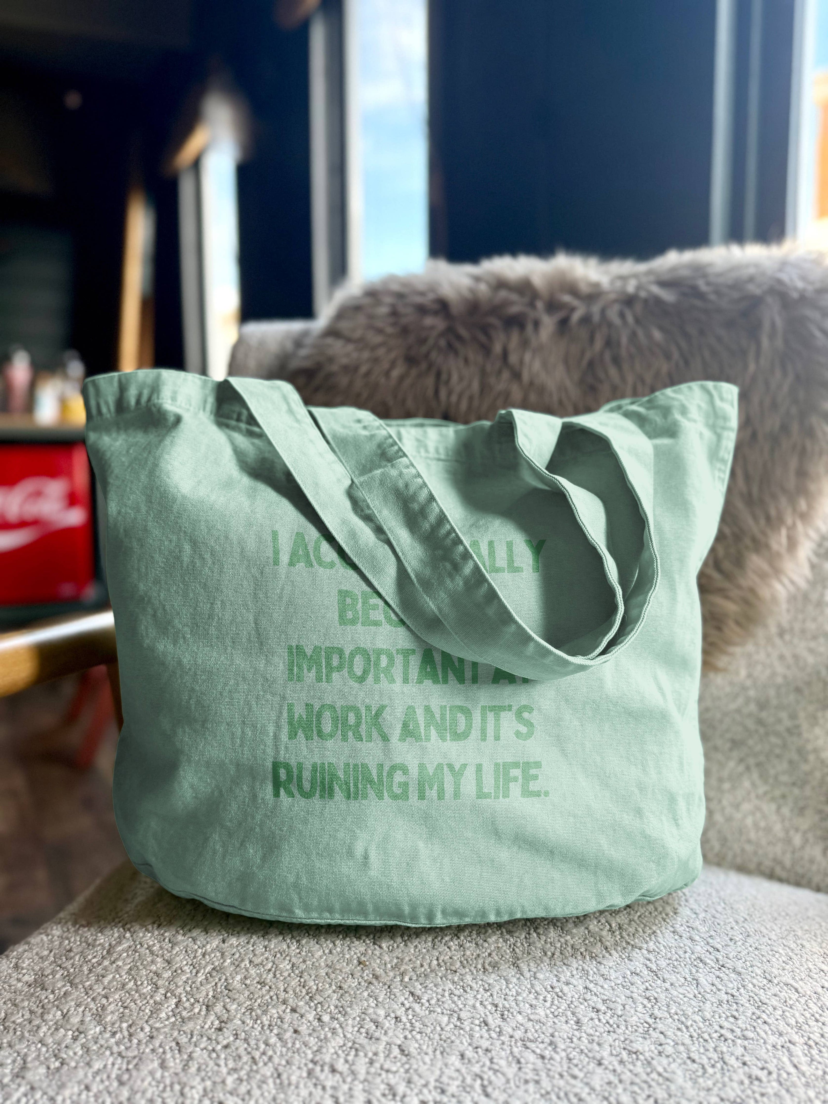 I Accidentally Became Important At Work And It's Ruining My Life | Tote Bag: Dusky Pink