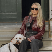 PU Leather Dog Walking Bag Bundle - Black