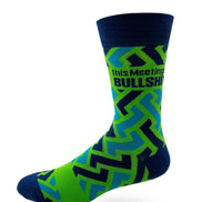 This Meeting is Bullshit Men's Novelty Crew Socks