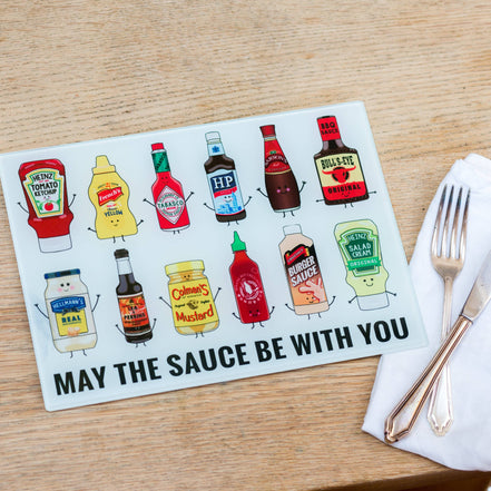 Funny Sauces Chopping Board