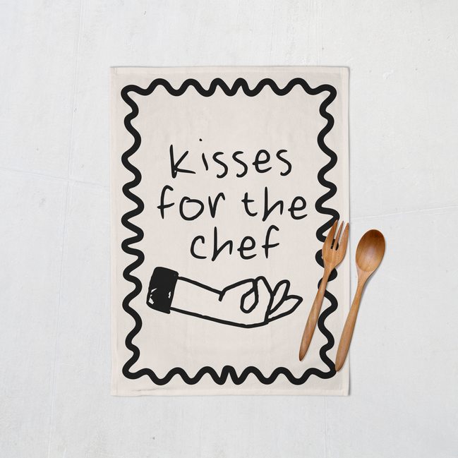Kisses For The Chef | Tea Towel