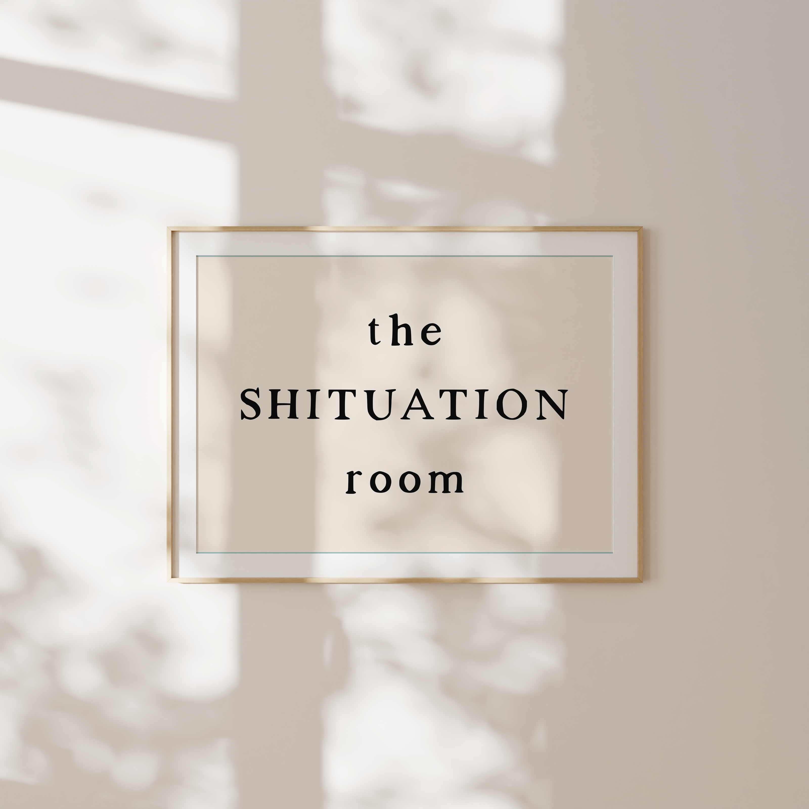 This Shituation Room | Art Print: Black & Cream / A3 / Unframed