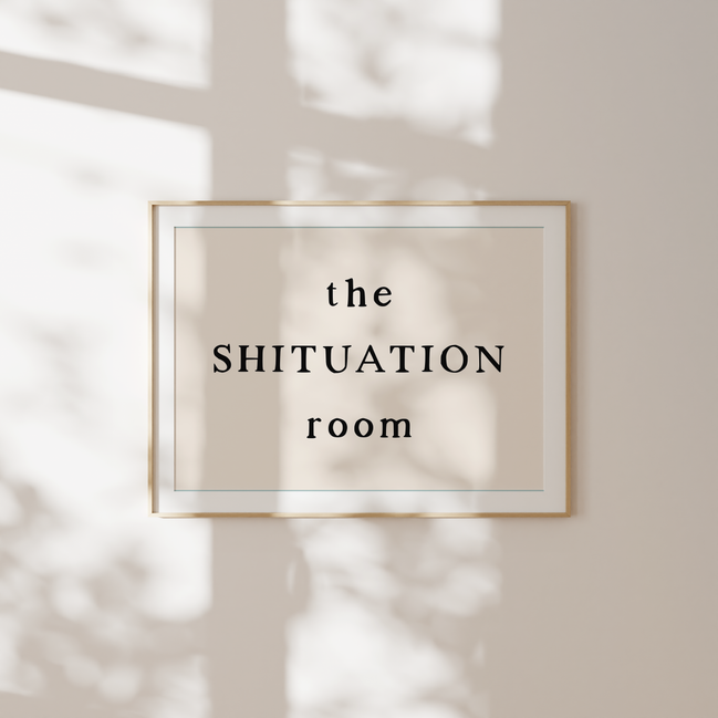 This Shituation Room | Art Print: Black & Cream / A3 / Unframed