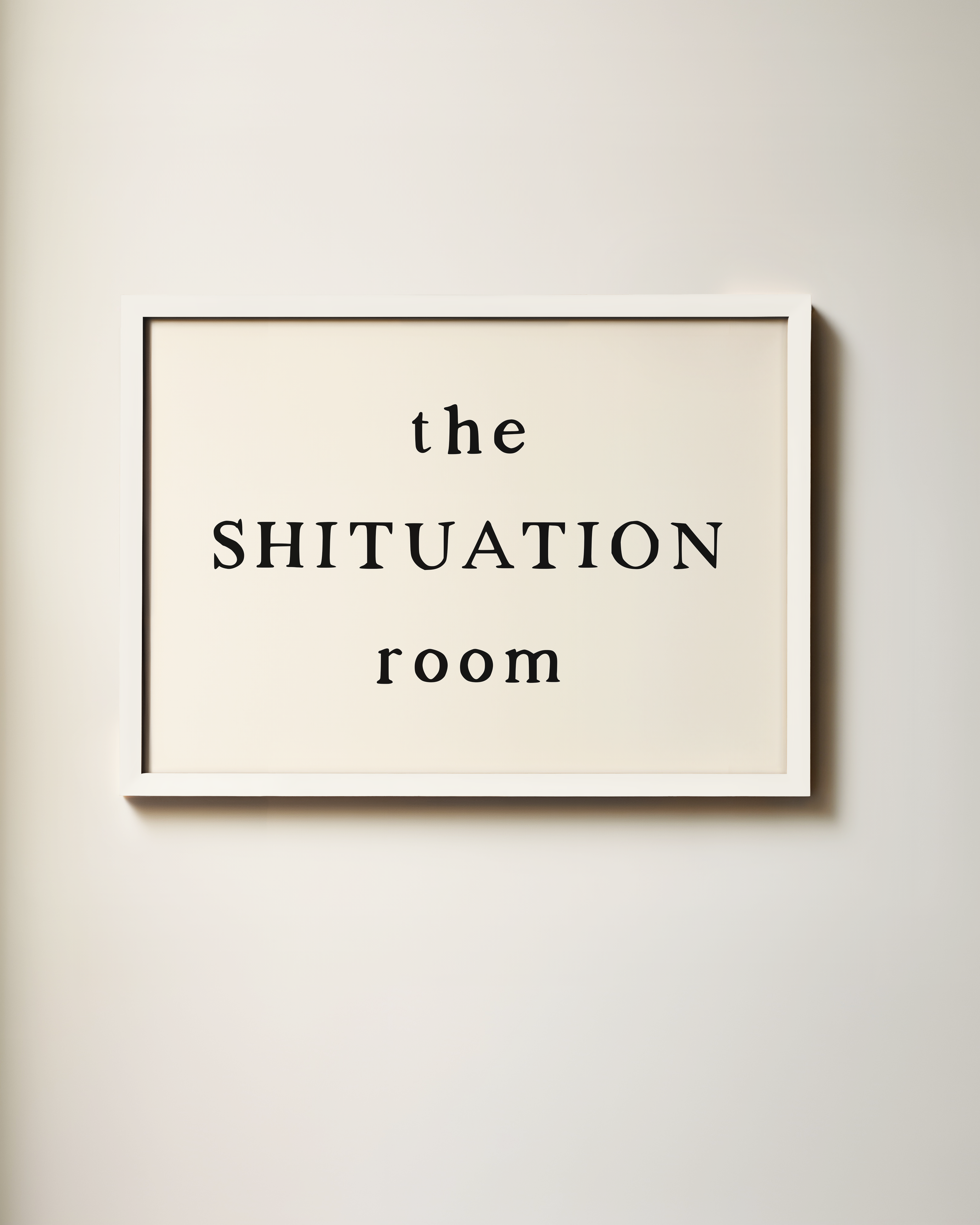 This Shituation Room | Art Print: Black & Cream / A3 / Unframed