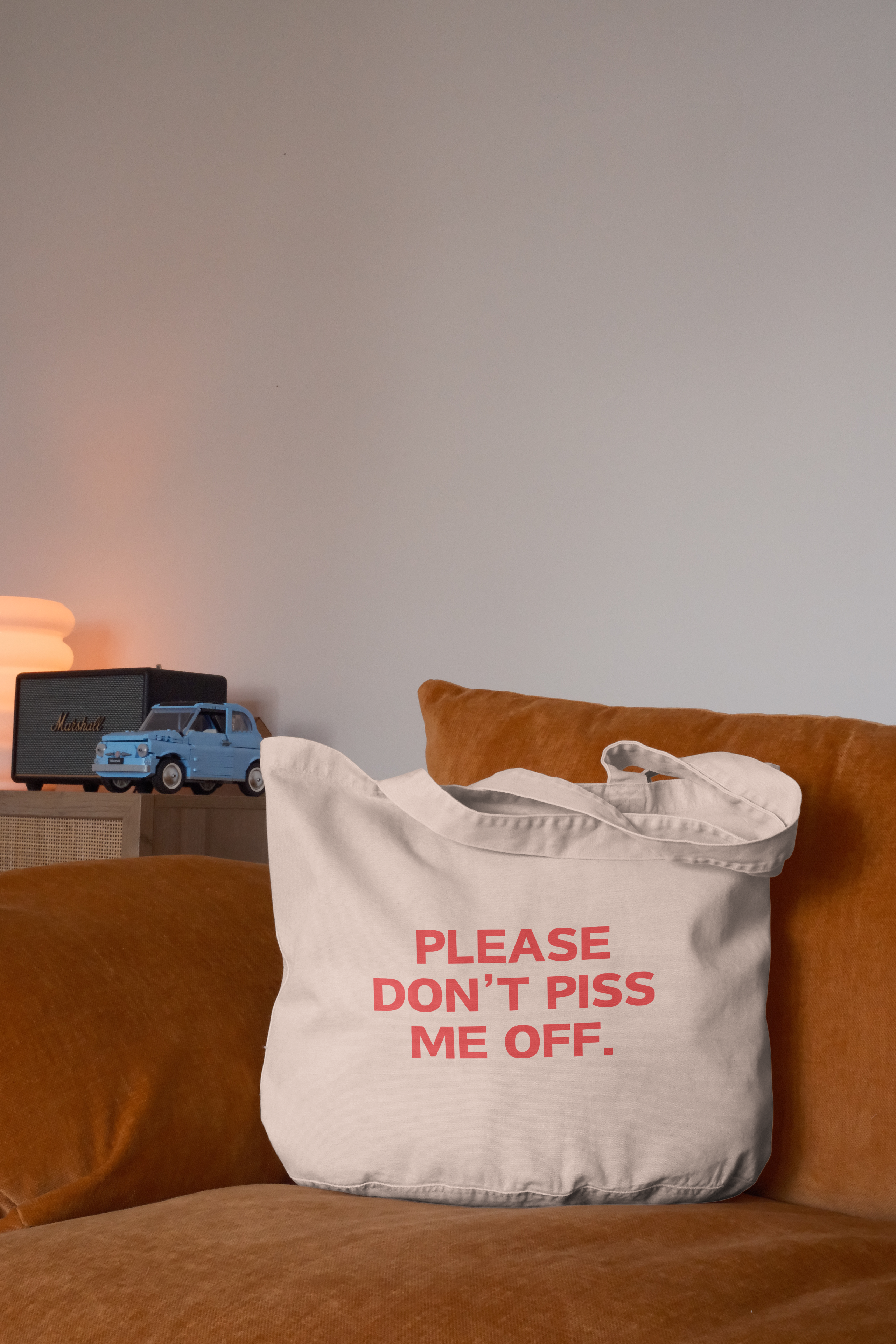Please Don't Piss Me Off | Tote Bag: Vintage Black