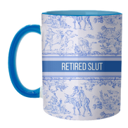 Mugs 'Retired Slut' by Lilly Rose: Mug Colour Inner & Handle 11oz - Black