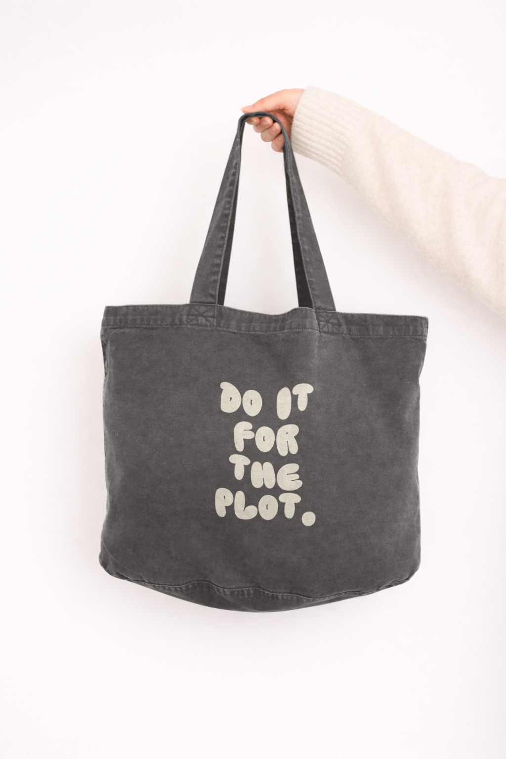 Do It For The Plot | Tote Bag: Vintage Black