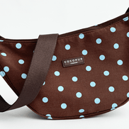 Crossbody Crescent Dog Walking Bag - Biscotti Blue