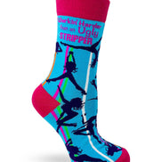 Workin' Harder Than an Ugly Stripper Women's Crew Socks