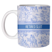 Mugs 'Retired Slut' by Lilly Rose: Mug Colour Inner & Handle 11oz - Black