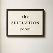 This Shituation Room | Art Print: Black & Cream / A3 / Unframed