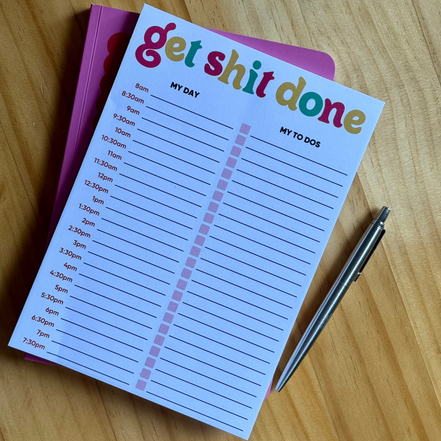 Get Shit Done - A5 To Do Notepad