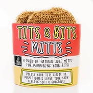 Tits 'n' Bits Mitts - Natural Jute Bath Mitts