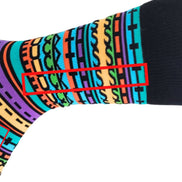 Fuck This Shit - Sideways Secret Message - Men's Socks