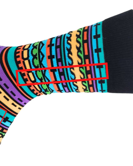 Fuck This Shit - Sideways Secret Message - Men's Socks