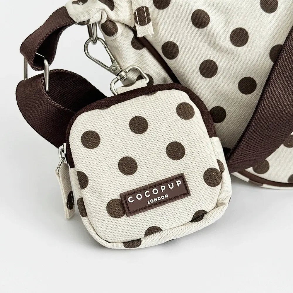 Crescent Treat Pouch - Tiramisu Polka Dot