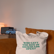 Who Left The Box Of Dickheads Open? | Tote Bag: Vintage Black