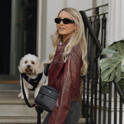 PU Leather Dog Walking Bag Bundle - Black