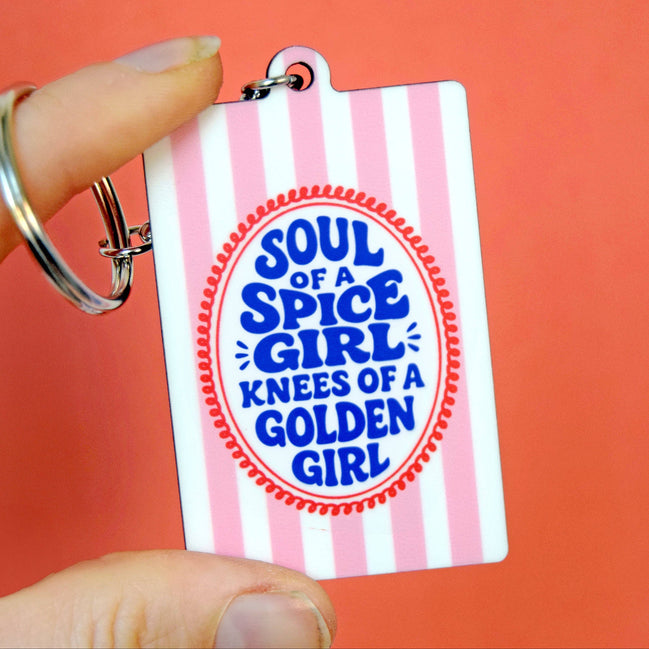 'Soul of a Spice Girl' Keyring for Her
