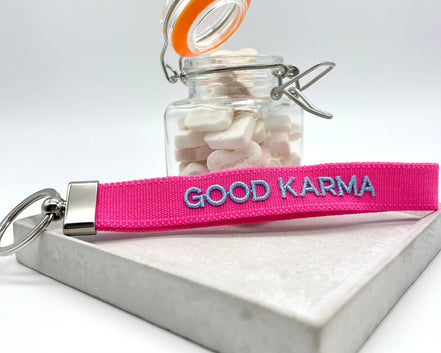 GOOD KARMA keychain keychain embroidered