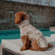 Hazelnut Stripe | The Cosy Cloak Drying Robe: XXS