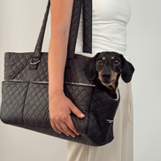 Dog Carrier - Quilted Black