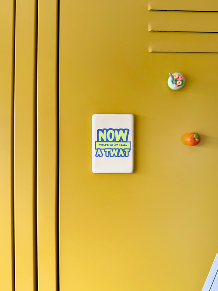 Now That's What I Call a Twat | Ceramic Magnet: True Blue