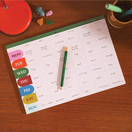 A4 Weekly / Monthly Planner Pad | Work Hard, Play Nice